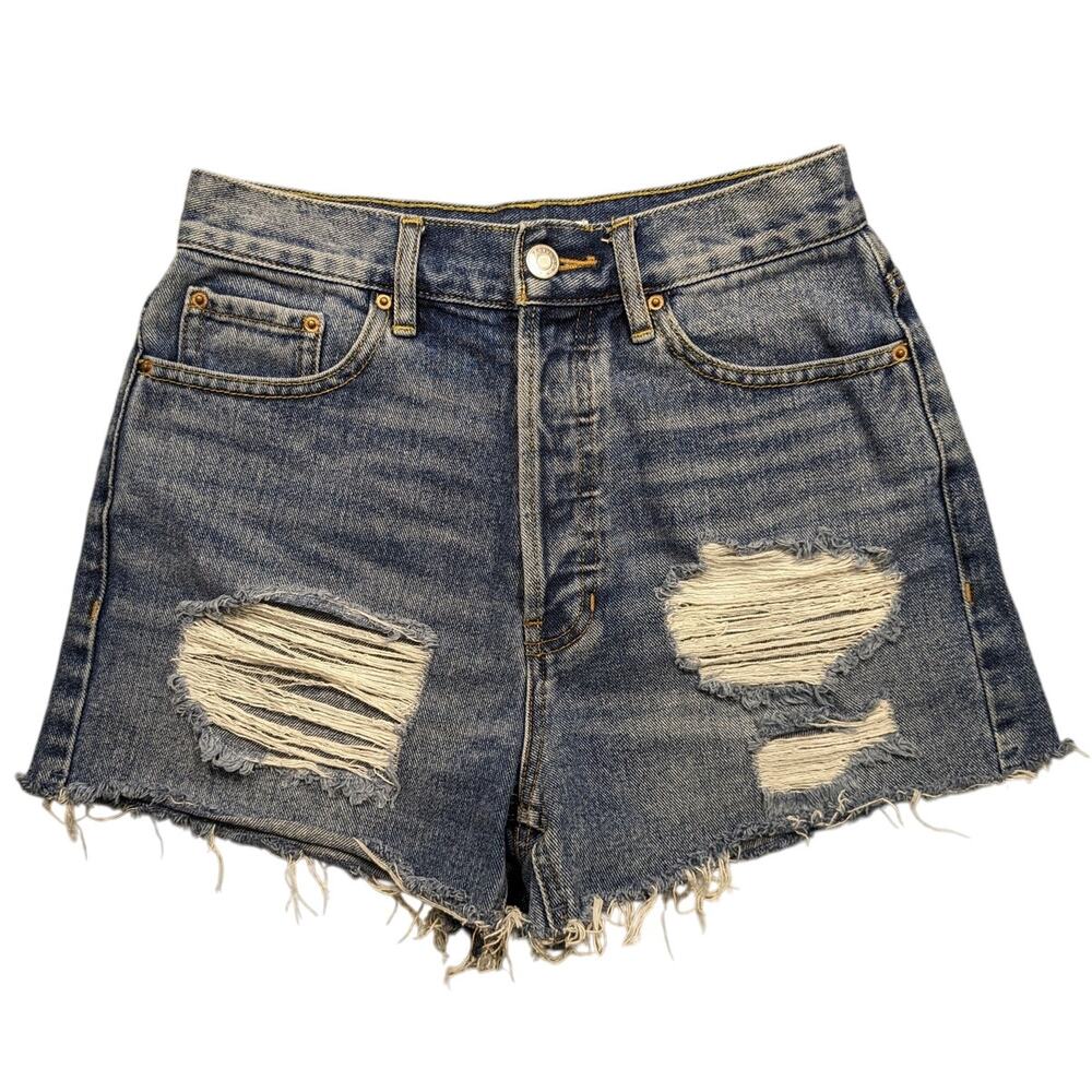 Pacsun Shorts Women's 25 waist Blue Jean Denim‎ Ultra High Rise Vintage
